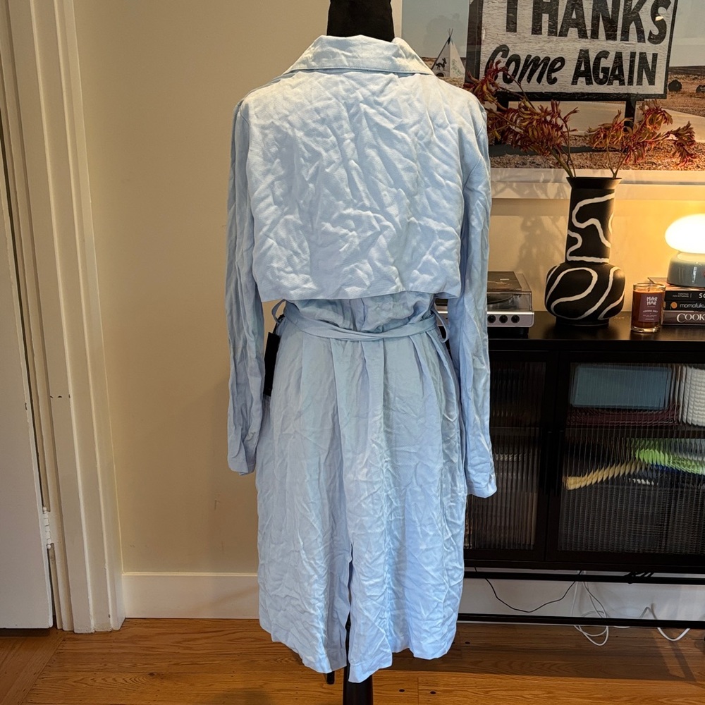 Forever 21 Light Blue Long Coat - Picture 5 of 5